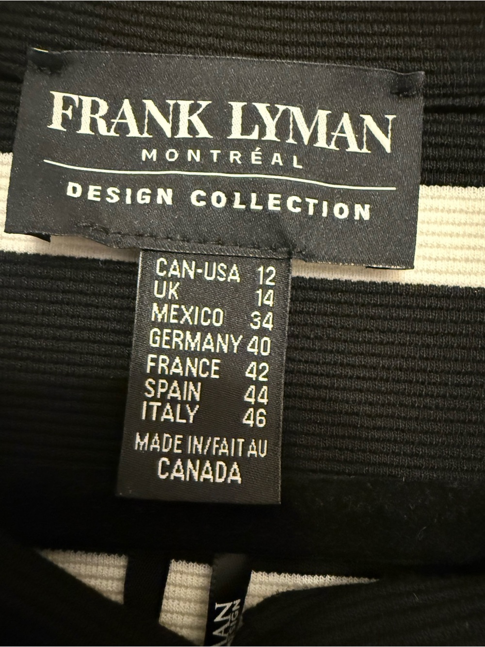 Frank Lyman Striped Mock Neck Knit Jacket Blazer Sz 12 Bell Sleeve - Picture 5 of 8